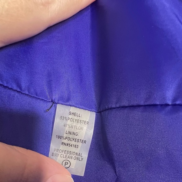 ⭐️ Calvin Klein Ruffle Wrap Button Up Belted Feminine Statement Jacket Women’s M - Picture 7 of 10